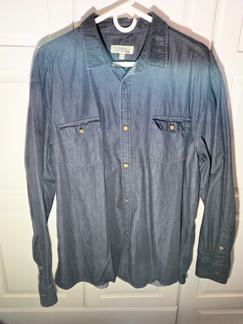 Dapper Boi Masc Women's Faded Black Button-Down Shirt